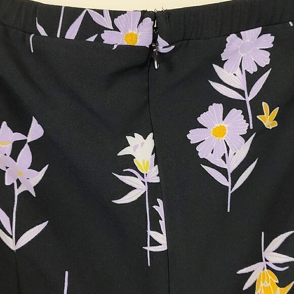 Lane Bryant Lena Flutter Sleeve Black Floral Jumpsuit NWT Size 16 - Picture 10 of 12